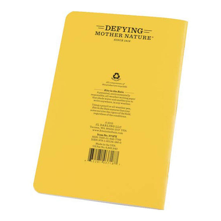 Rite in the Rain Yellow 4-5/8"x7" Stapled Journal 24ct