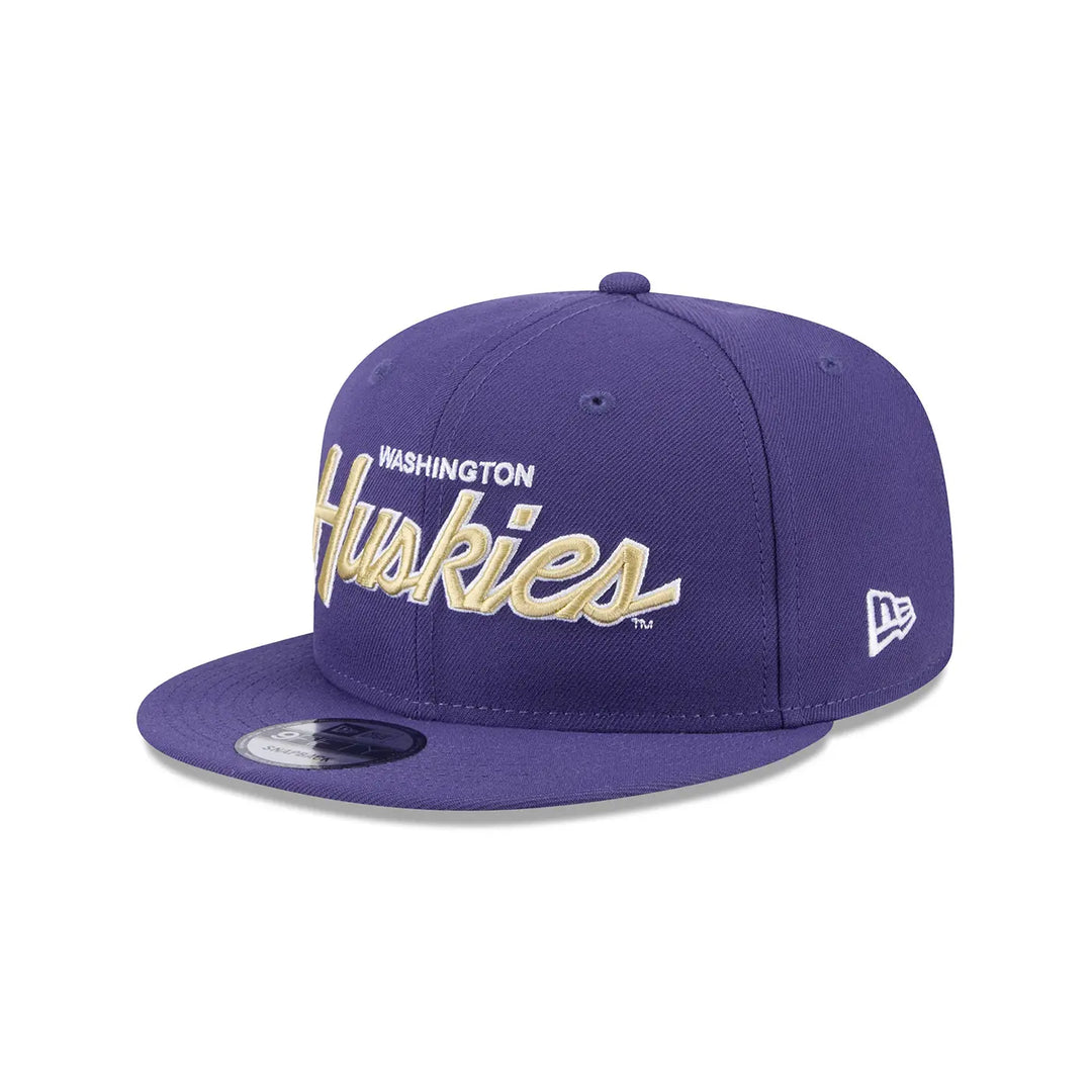 New Era Purple 9Fifty EG Washington Huskies Script Side W Snapback Hat