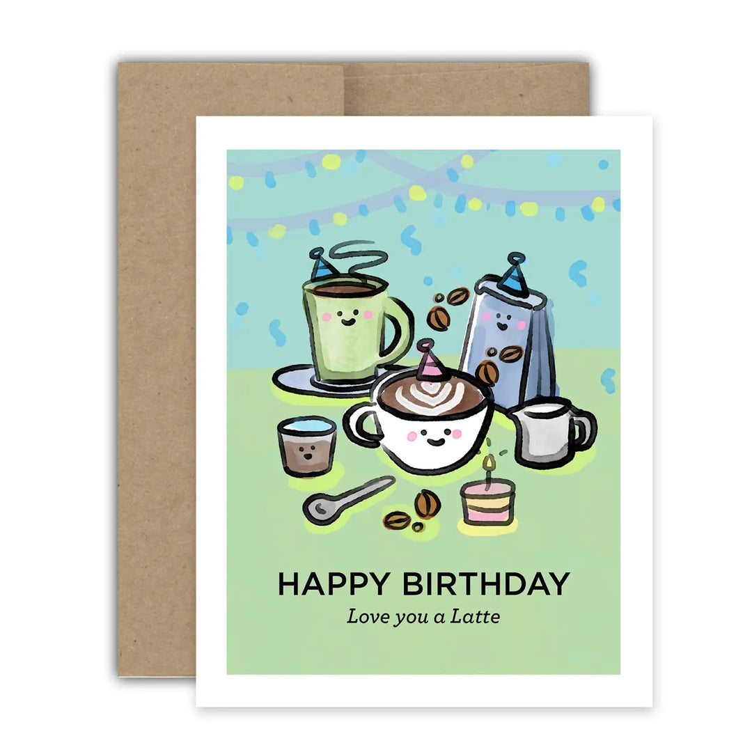 Brightspot Design Latte Birthday Greeting Card
