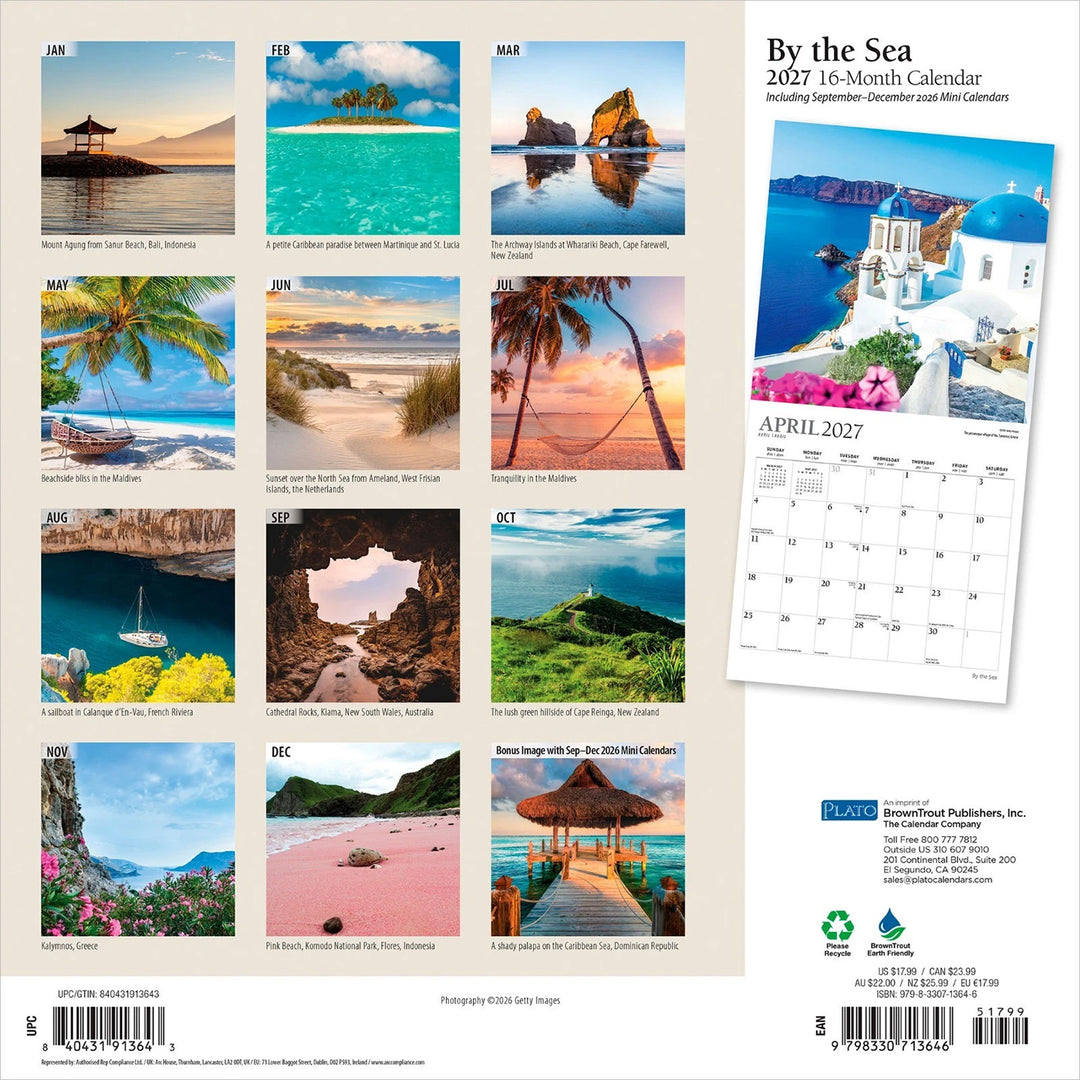 2027 By the Sea Wall Calendar