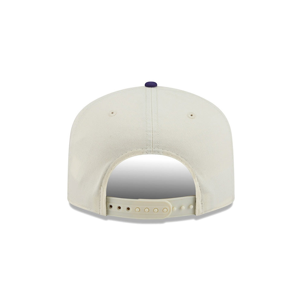 New Era White Purple Washington Huskies 19Twenty STACKED Relaxed Snapback Hat