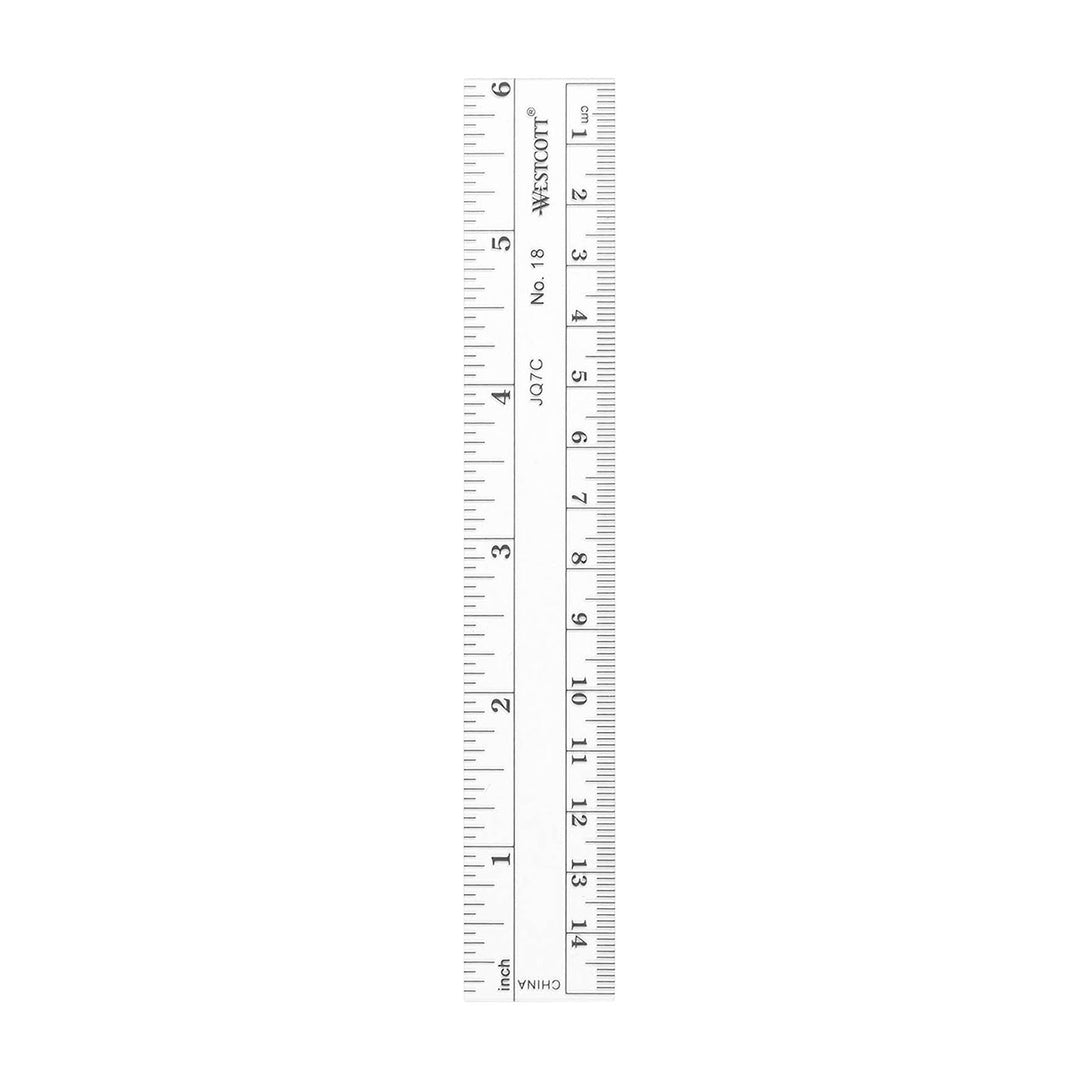 Westcott 6" 15cm Inch/Metric Flexible Plastic Ruler