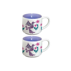 Native Northwest Hummingbird Ceramic Espresso Mugs Set of 2