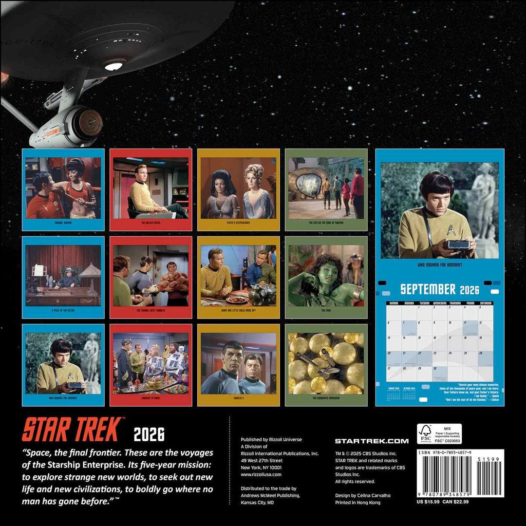 Star Trek 2026 Wall Calendar