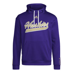 adidas Men's Script Huskies 2024 Sideline Pullover Hoodie
