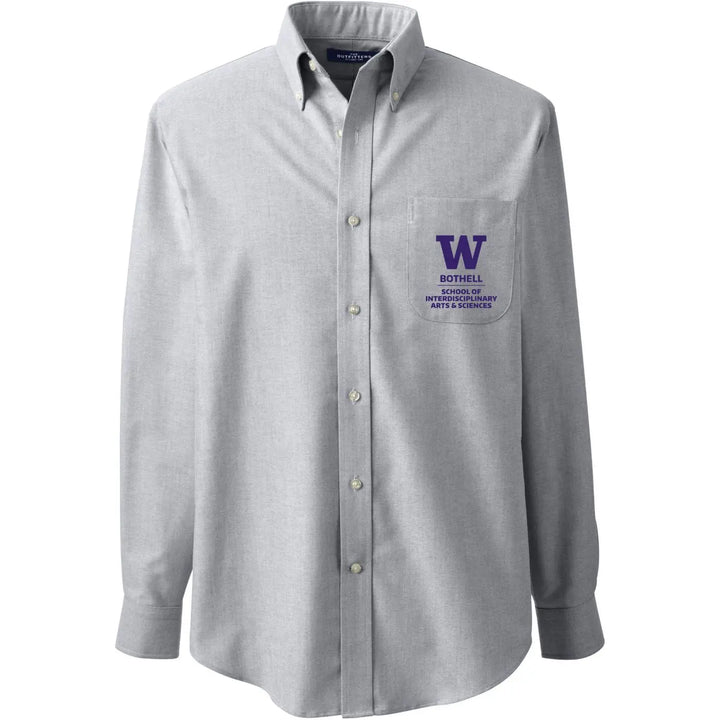 Lands' End Men's UW Bothell Interdisciplinary Arts & Sciences Long Sleeve Button Down Oxford Shirt
