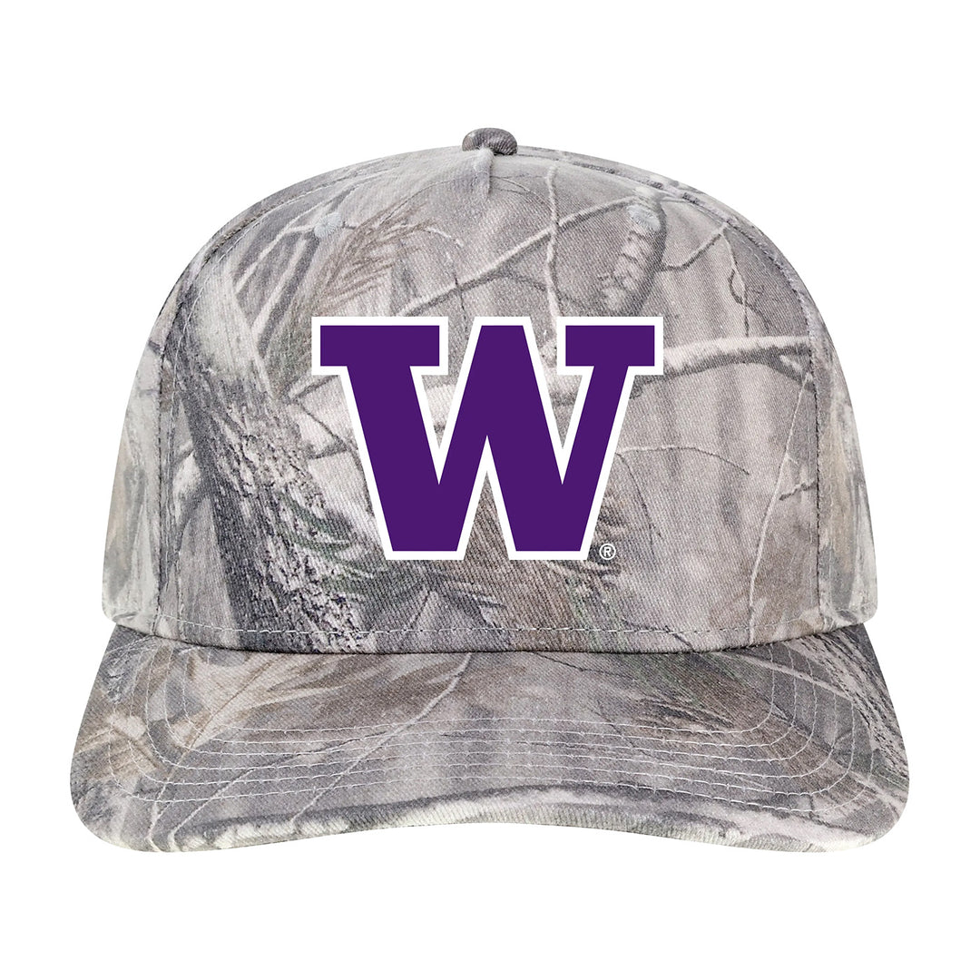 Legacy Faded Wood Camo Washington Huskies Heritage Snapback Hat