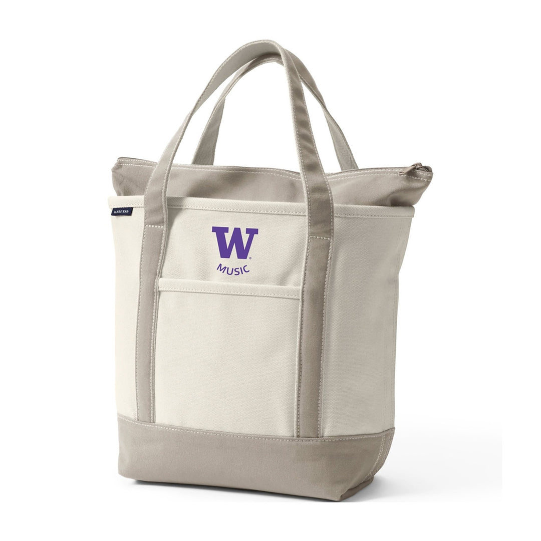 Lands' End Natural Canvas UW School of Music Zip Top Tote Bag