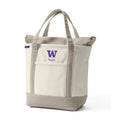 Lands' End Natural Canvas UW School of Music Zip Top Tote Bag Khaki thumbnail