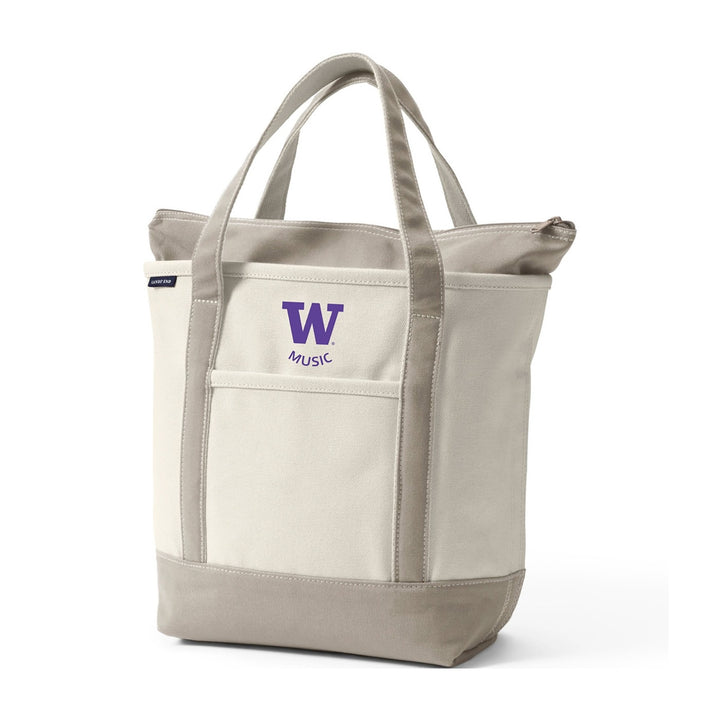 Lands' End Natural Canvas UW School of Music Zip Top Tote Bag