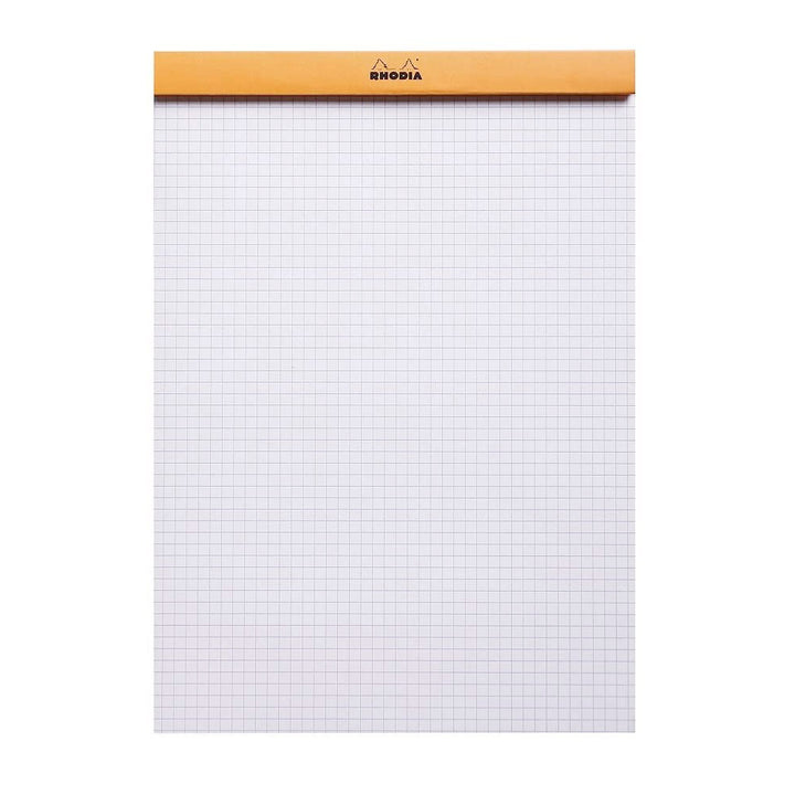 Rhodia Orange 8-1/4"x11-3/4" 5x5 Quad Graph Top Stapled 80ct