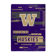 Photo of Northwest Purple W Huskies Digitize Plush Raschel Blanket 60" x 80".