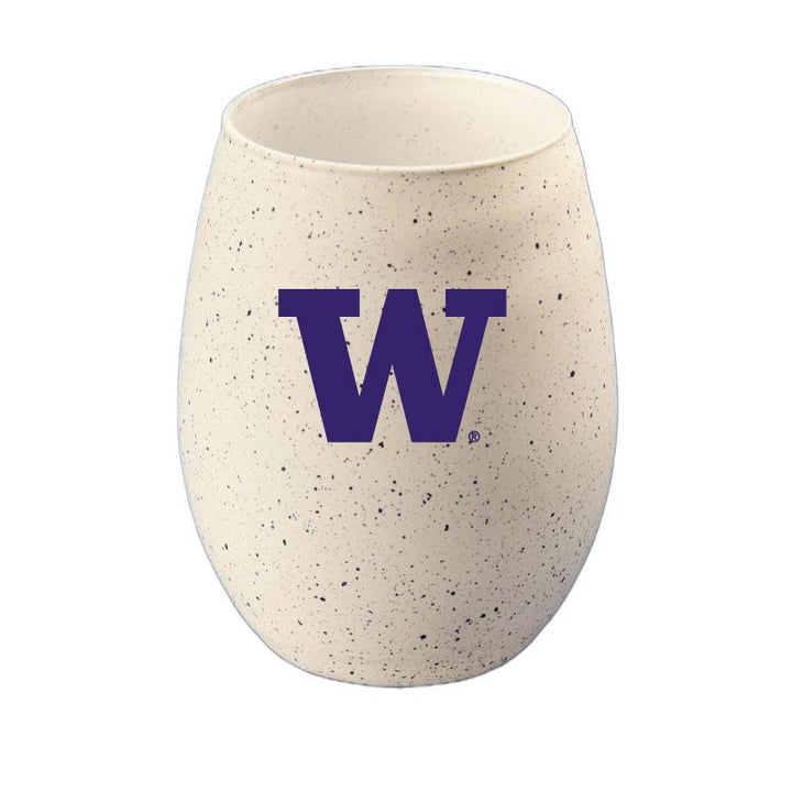 RFSJ White W Purple Speckled Stemless Wine Glass 15oz