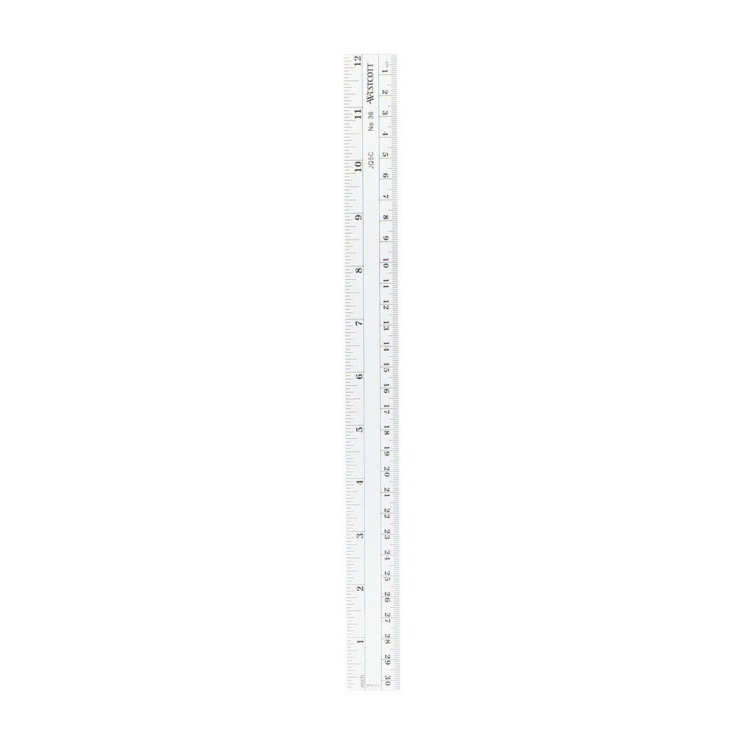 Westcott 12" 30cm Inch Metric Plastic Flexible Ruler