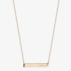 Kyle Cavan Washington Dubs Up Horizontal Bar Necklace Cavan Gold Hover