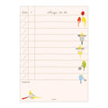 Midori To-Do List A6 Birds Memo Pad 40 Sheets thumbnail