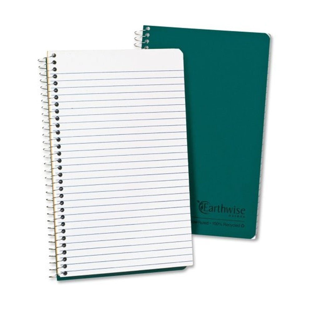 Ampad Green 8"x5" Recycled Narrow Ruled Spiral Notebook 80ct