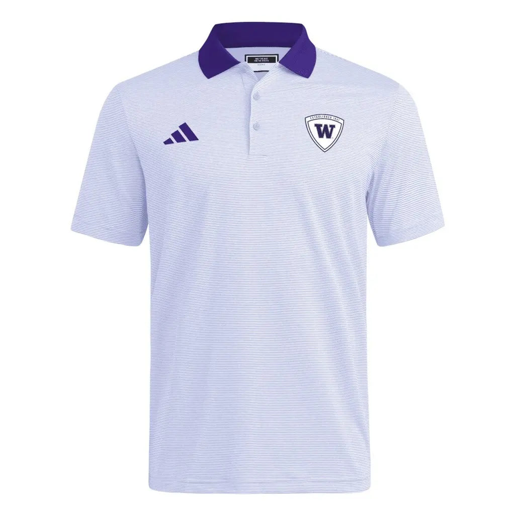 adidas Men's SS25 W Badge Ultimate365 Striped Polo