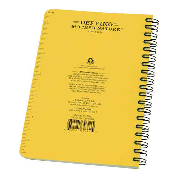Rite in the Rain Yellow 4-7/8"x7" Side Spiral Notebook 32ct