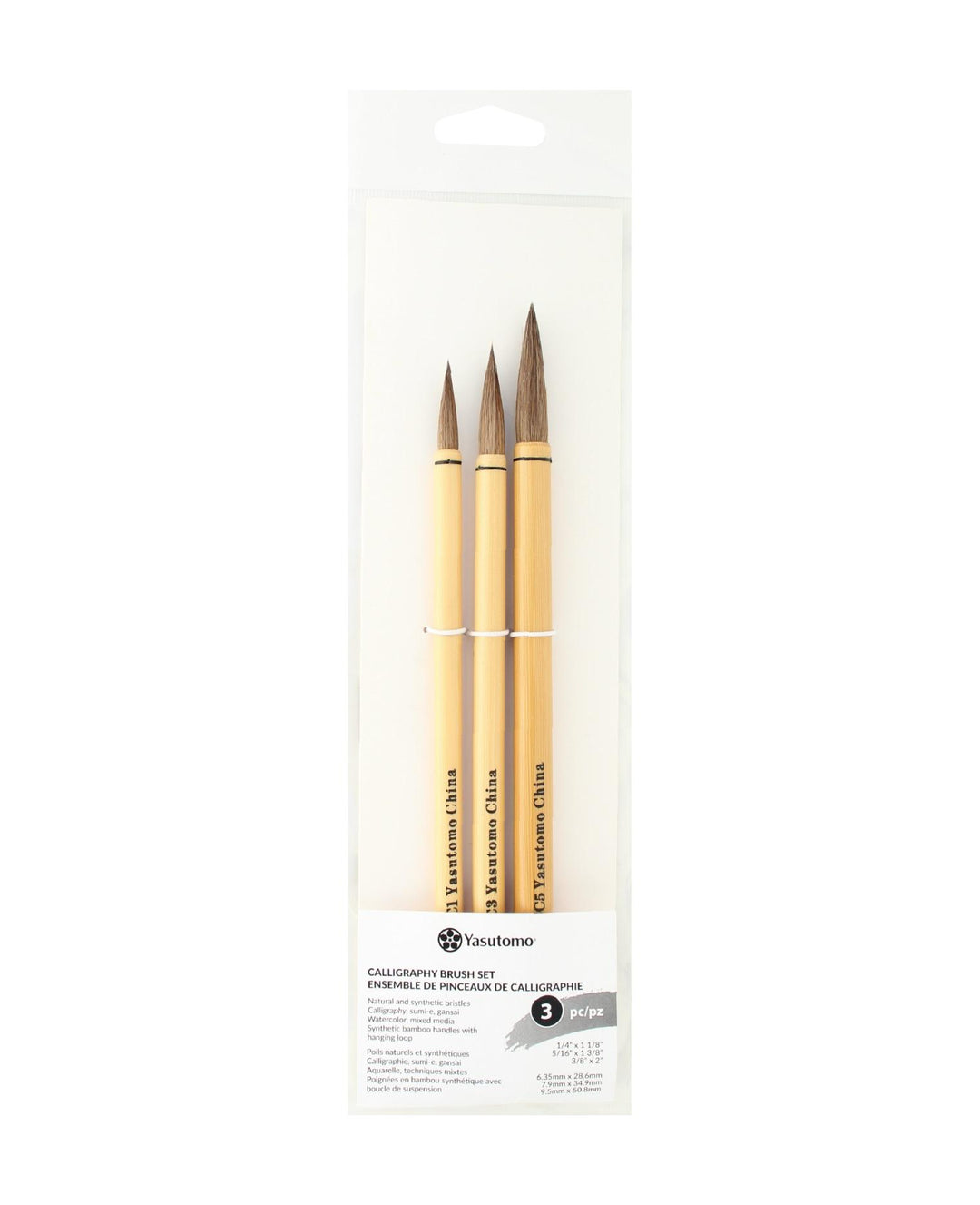 Yasutomo Calligraphy Brush Set 3 Piece