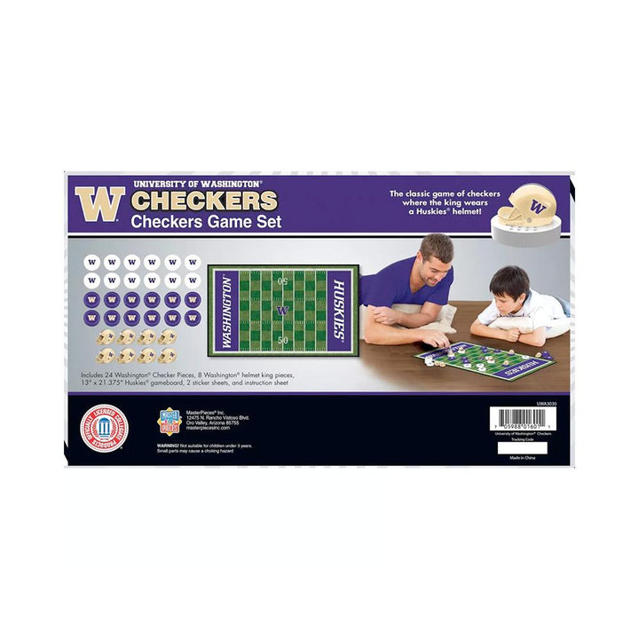 Masterpieces Washington Huskies Checkers Game Set