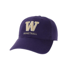 Photo of Legacy Unisex Purple W Basketball Relaxed Twill Adjustable Hat.