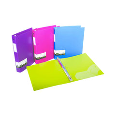Photo of Filexec Assorted Colors Wave 1" Poly 3-Ring Binder.