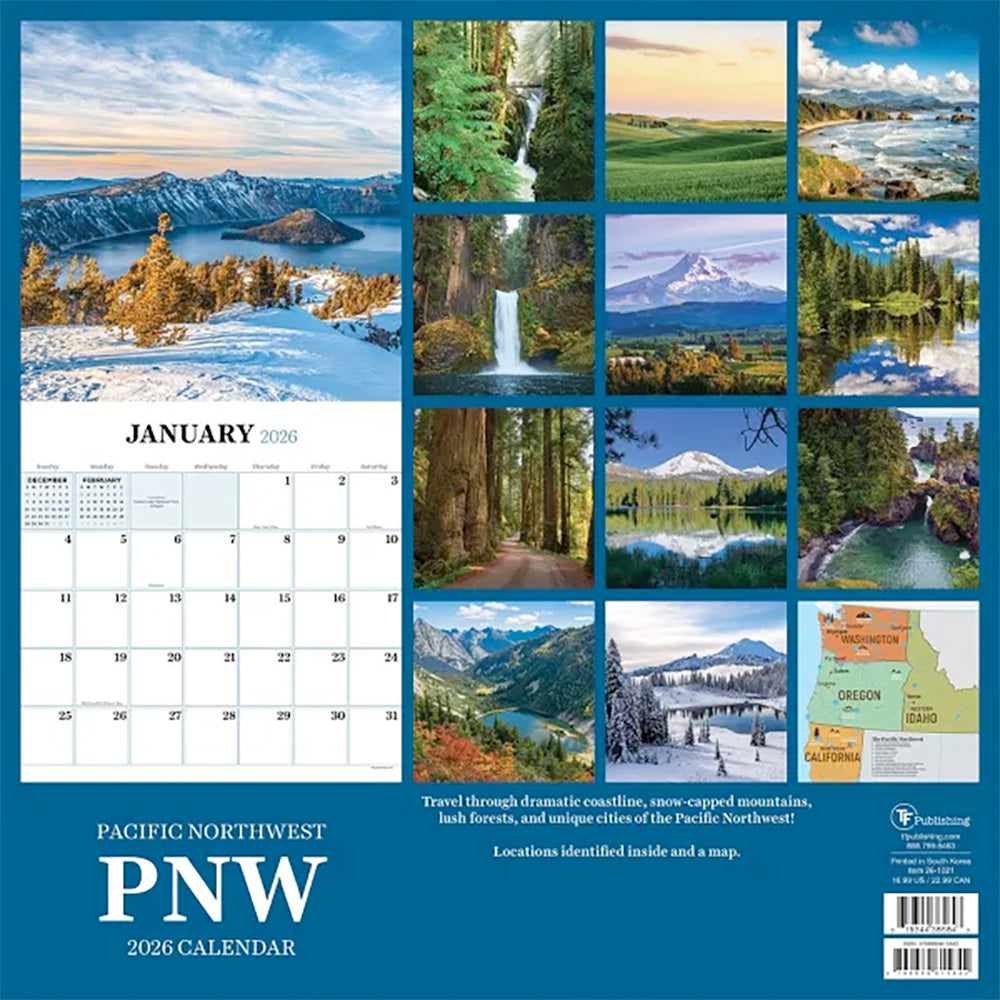Small Changes PNW: Pacific Northwest 2026 Wall Calendar