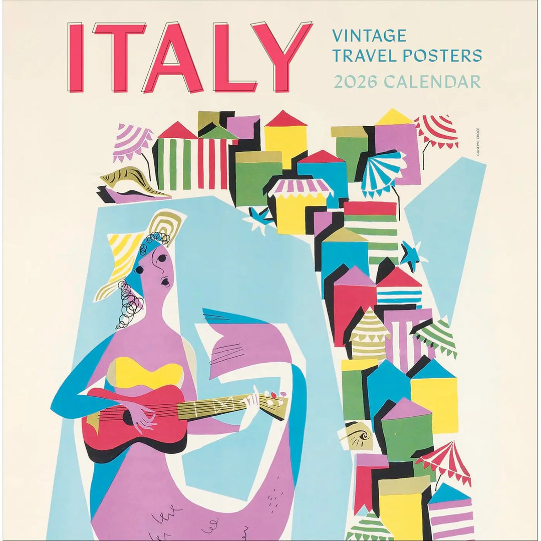 Italy: Vintage Travel Posters 2026 Wall Calendar