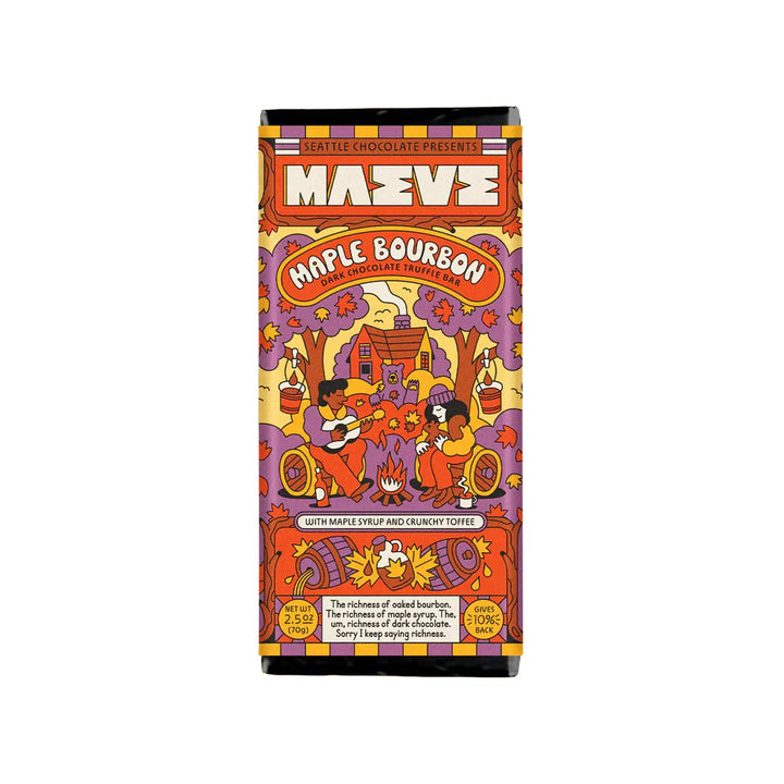 Seattle Chocolate Maple Bourbon Truffle Chocolate Bar