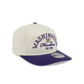 New Era White Purple Washington Huskies 19Twenty STACKED Relaxed Snapback Hat thumbnail