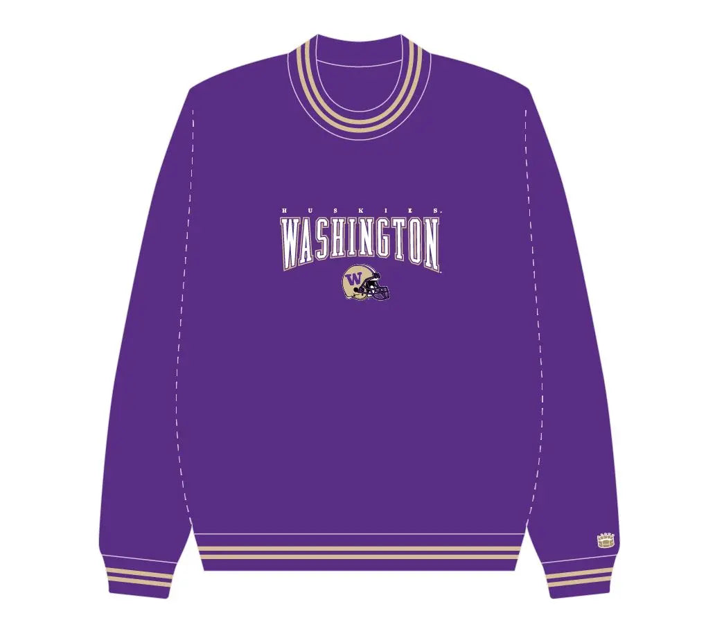 Homefield Unisex UW Football Helmet Stripe Crewneck