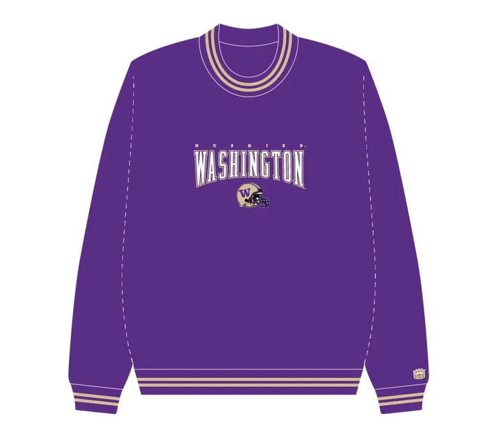 Homefield Unisex UW Football Helmet Stripe Crewneck