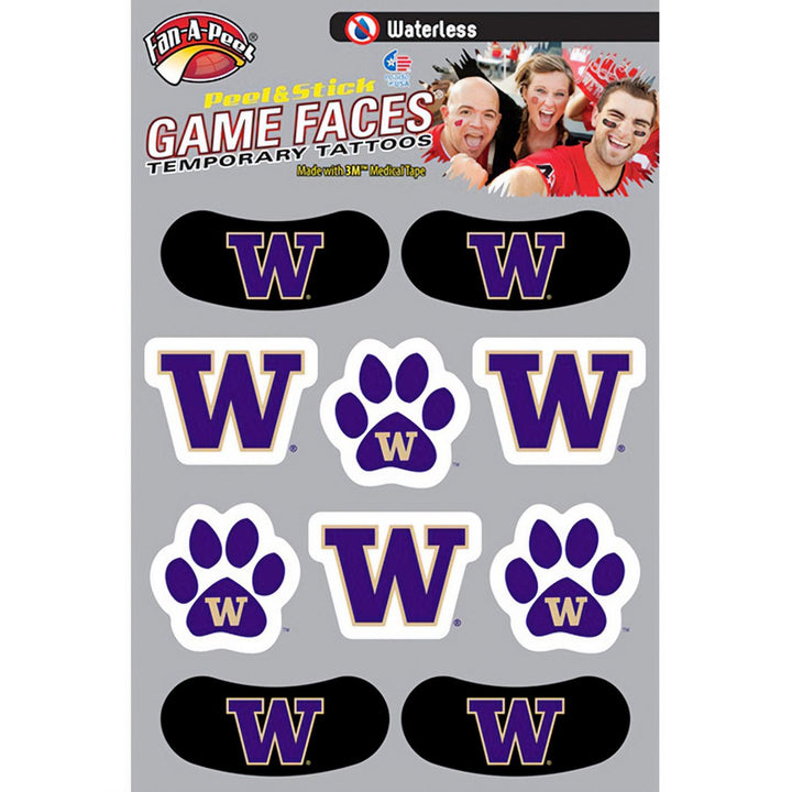 Fan a Peel Face Tattoo Decal Eye Strips Combo Pack