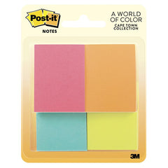 Post-it Cape Town Collection 1.5"x2" Sticky Notes 4 Pack