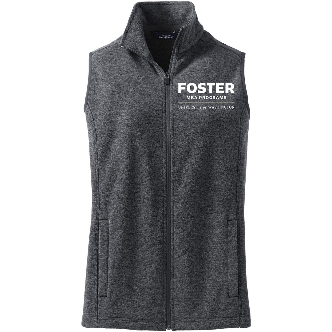 Lands' End Women's UW Foster MBA Programs ThermaCheck Fleece Vest