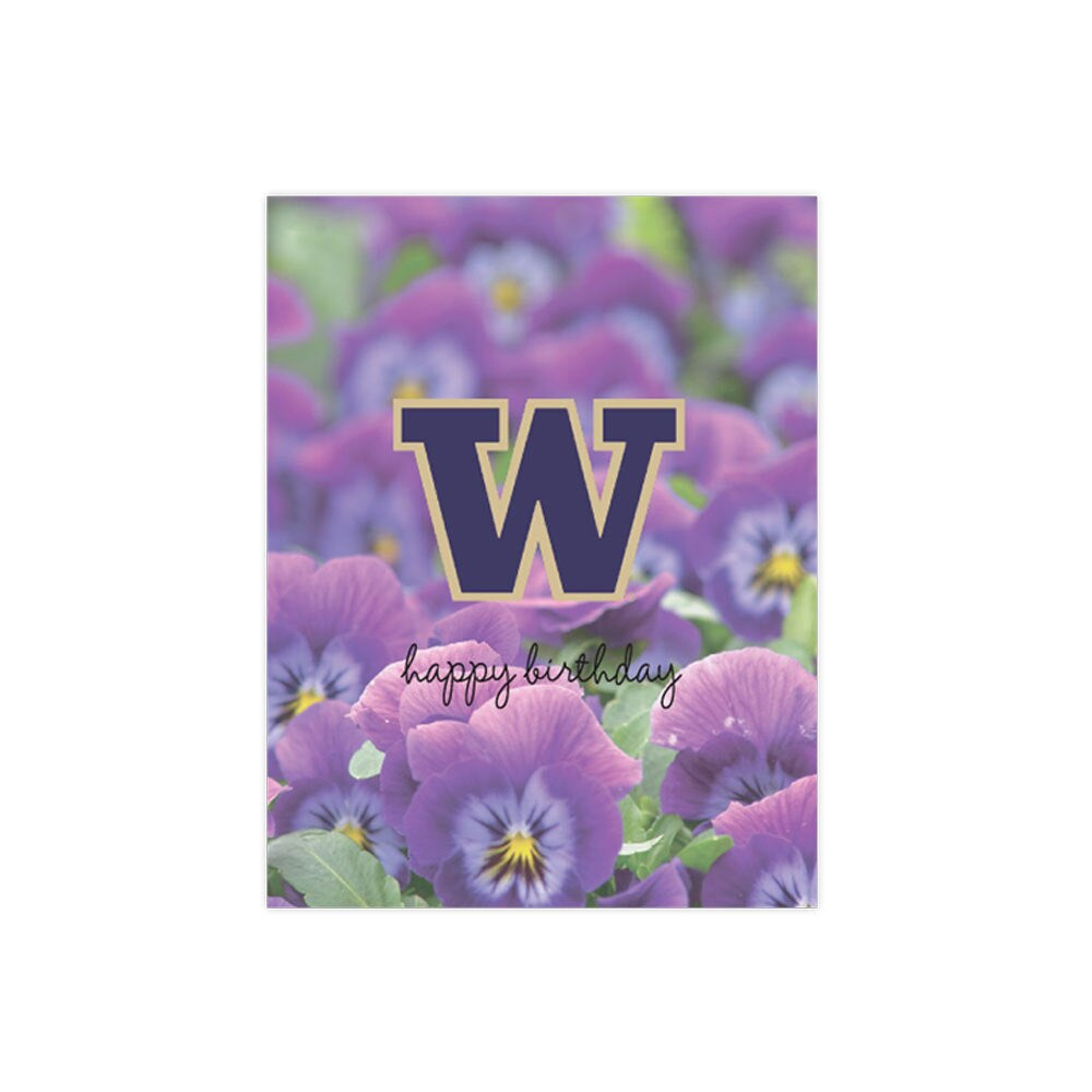 SayangNari W Pansies Happy Birthday Greeting Card