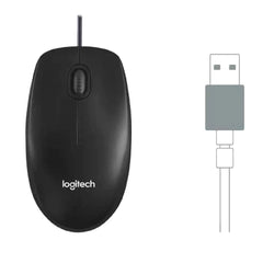 Photo of Logitech M100 USB Mouse.