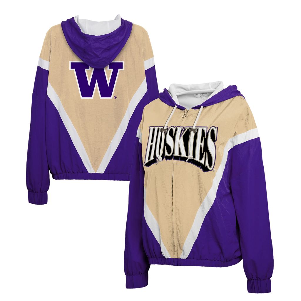 WEAR Women's Washington Huskies Full Zip Windbreaker Jacket