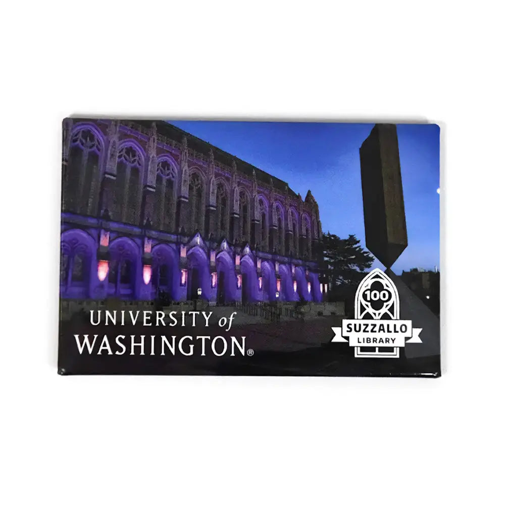 Spirit Products Suzzallo Library at Night 100 Years Celluloid Magnet