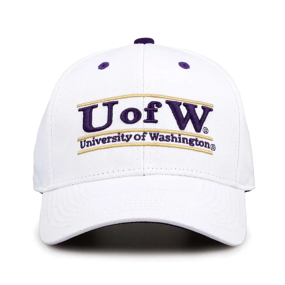 The Game White U of W Original Bar Cap Snapback Hat