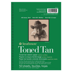 Photo of Strathmore 400 Series Toned Tan Sketch Spiral Pad.