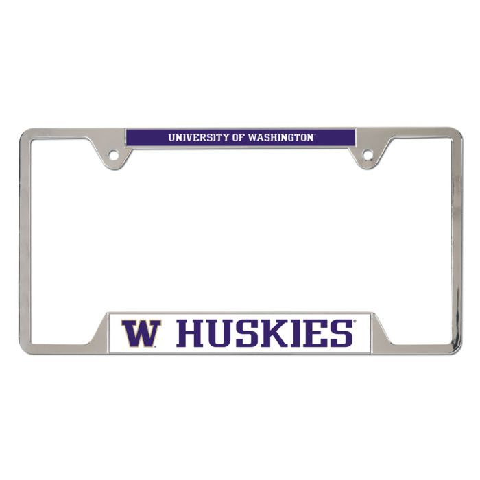 Wincraft Chrome University of Washington W Huskies License Plate Frame
