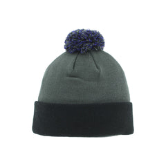 Zephyr Black Charcoal Element W Logo Pom Beanie Back Hover