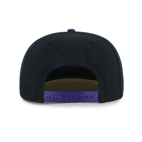 47 Brand Black Vault Dog Purple Bill Burnside Captain Snapback Hat