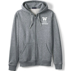 Photo of Lands' End Unisex UW Bothell Interdisciplinary Arts & Sciences Full Zip Hoodie Sweatshirt.