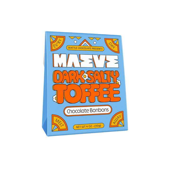 Maeve Seattle Chocolate Dark Salty Toffee Bonbon Box 4oz