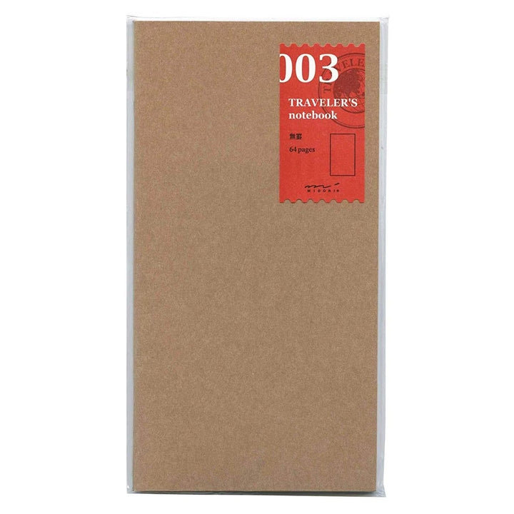 Traveler's Company Regular 003 Blank Notebook Refill 64ct