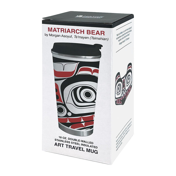 Native Northwest Matriarch Bear Art Travel Mug