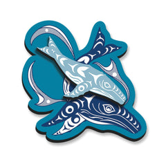 Native Northwest Humpback Whale 3D Magnet